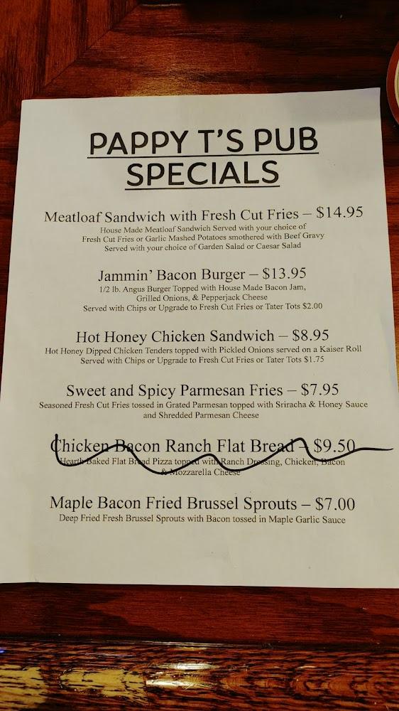 Pappy T's Pub And Lounge Menu image 3