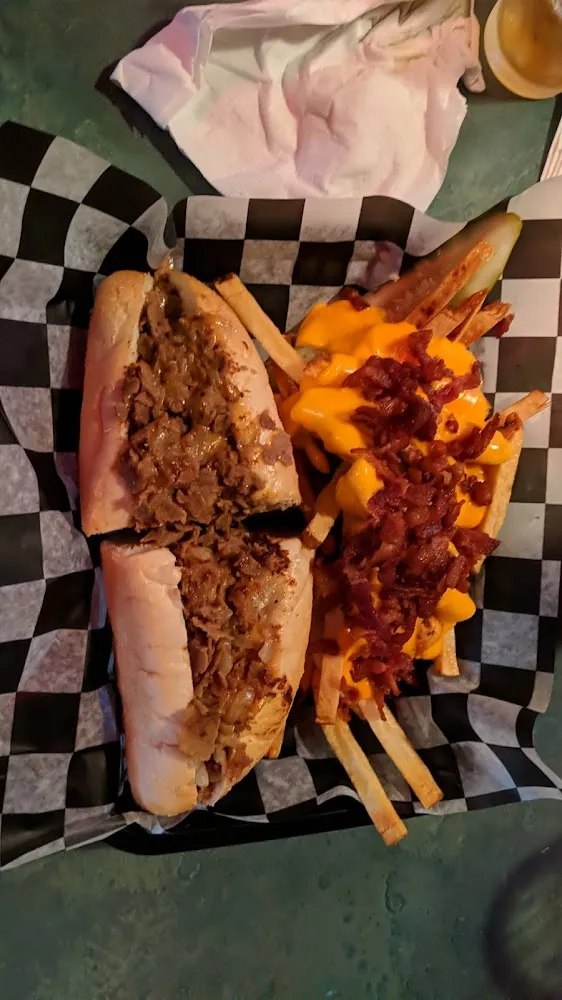 Philly Cheesesteak with Cheese Fries and Bacon
